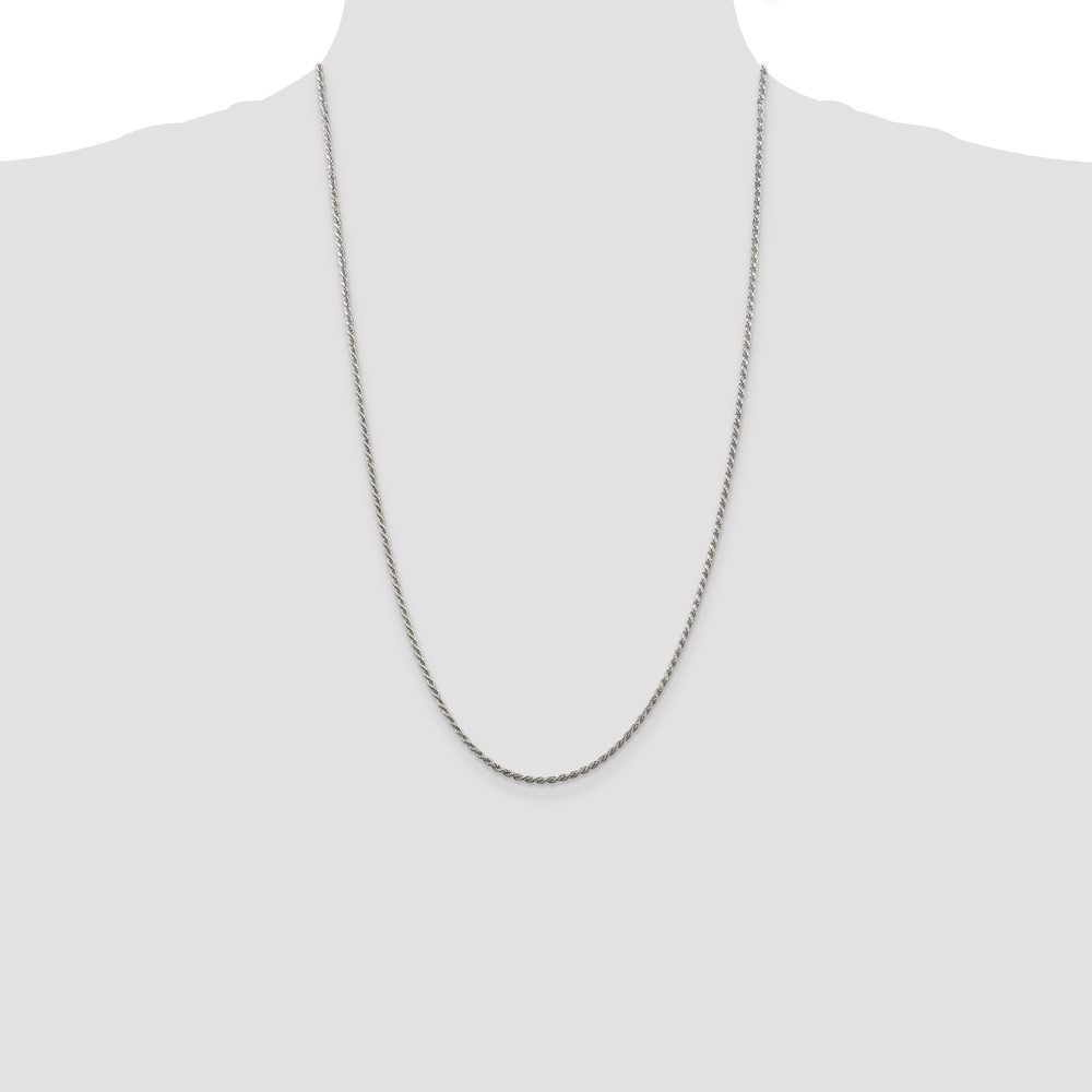 Sterling Silver 1.85mm Diamond-cut Rope Chain (QDC030-26)