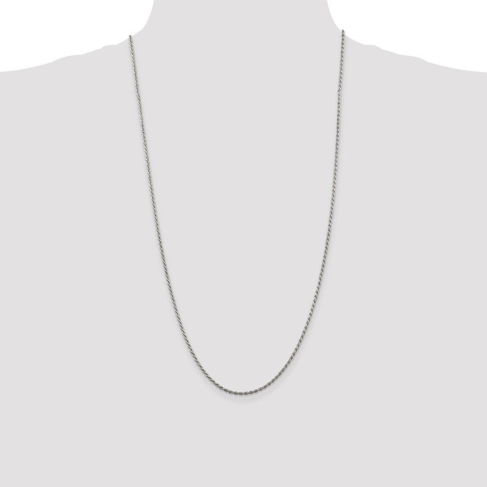 Sterling Silver 1.85mm Diamond-cut Rope Chain (QDC030-28)