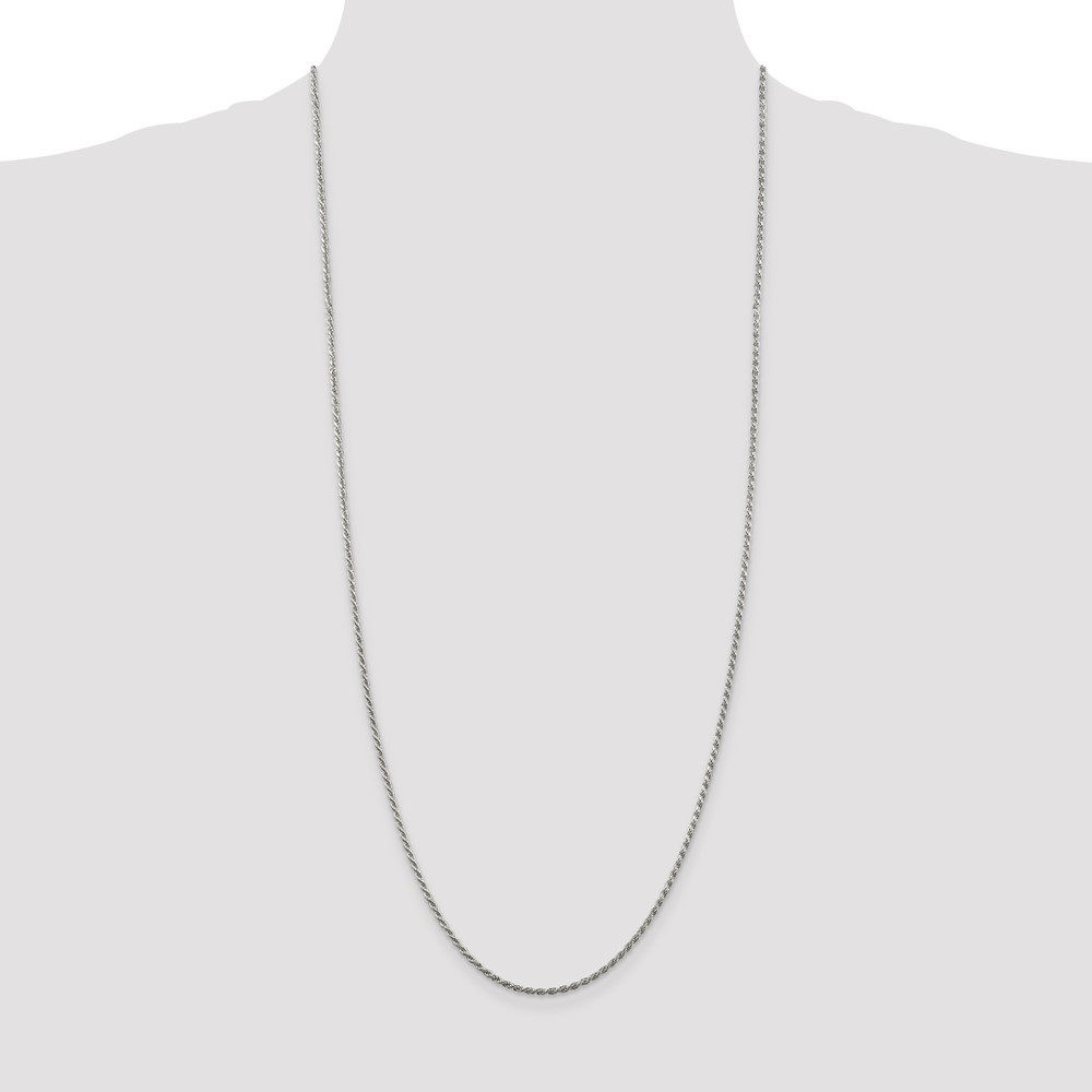 Sterling Silver 1.85mm Diamond-cut Rope Chain (QDC030-30)