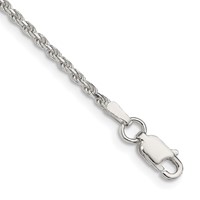 Sterling Silver 1.85mm Diamond-cut Rope Chain view 1