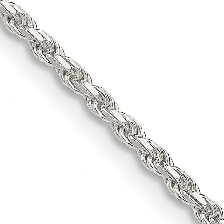 Sterling Silver 1.85mm Diamond-cut Rope Chain (QDC030-22)
