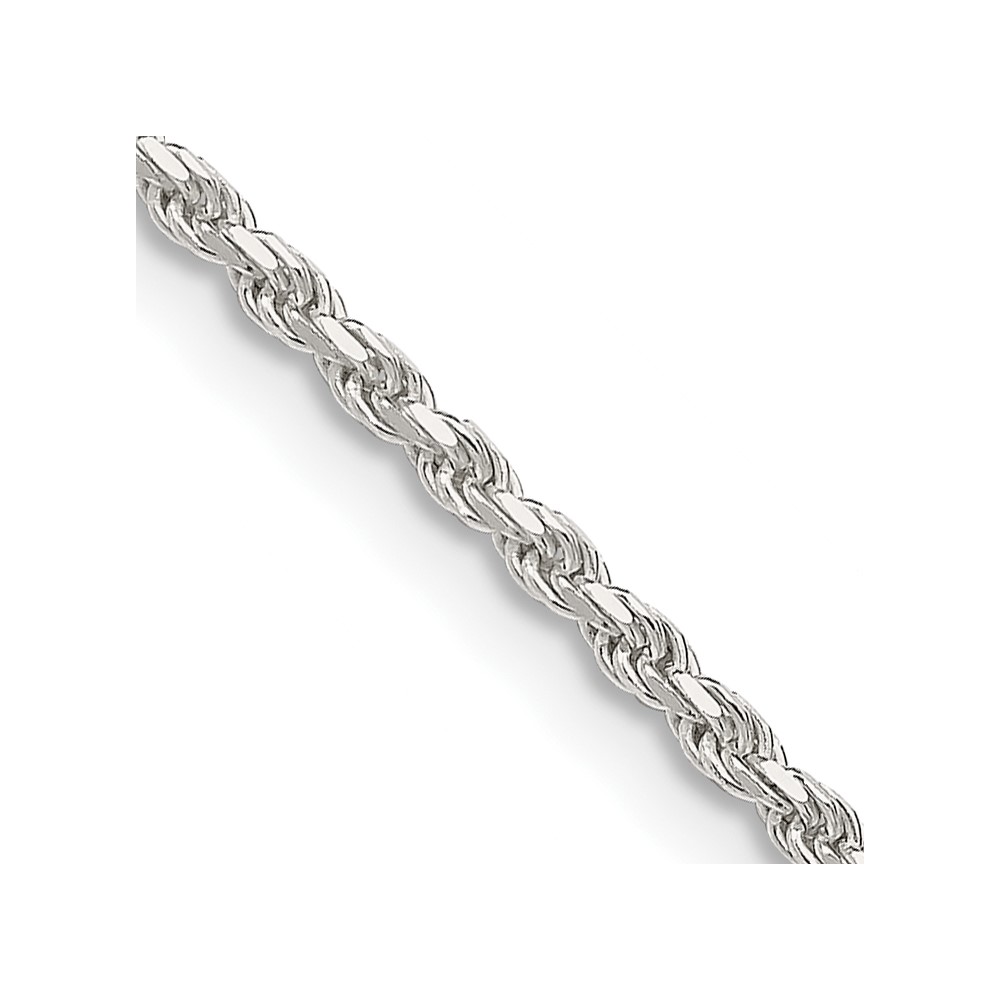 Sterling Silver 1.85mm Diamond-cut Rope Chain (QDC030-22)