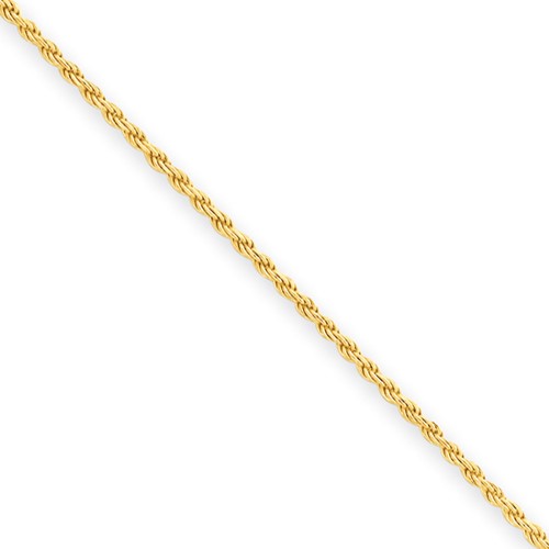 Gold-plated Sterling Silver 1.85mm Diamond-cut Rope Chain