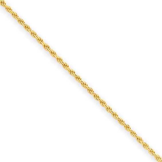 Flash Gold-plated Sterling Silver 1.85mm Diamond-cut Rope Chain