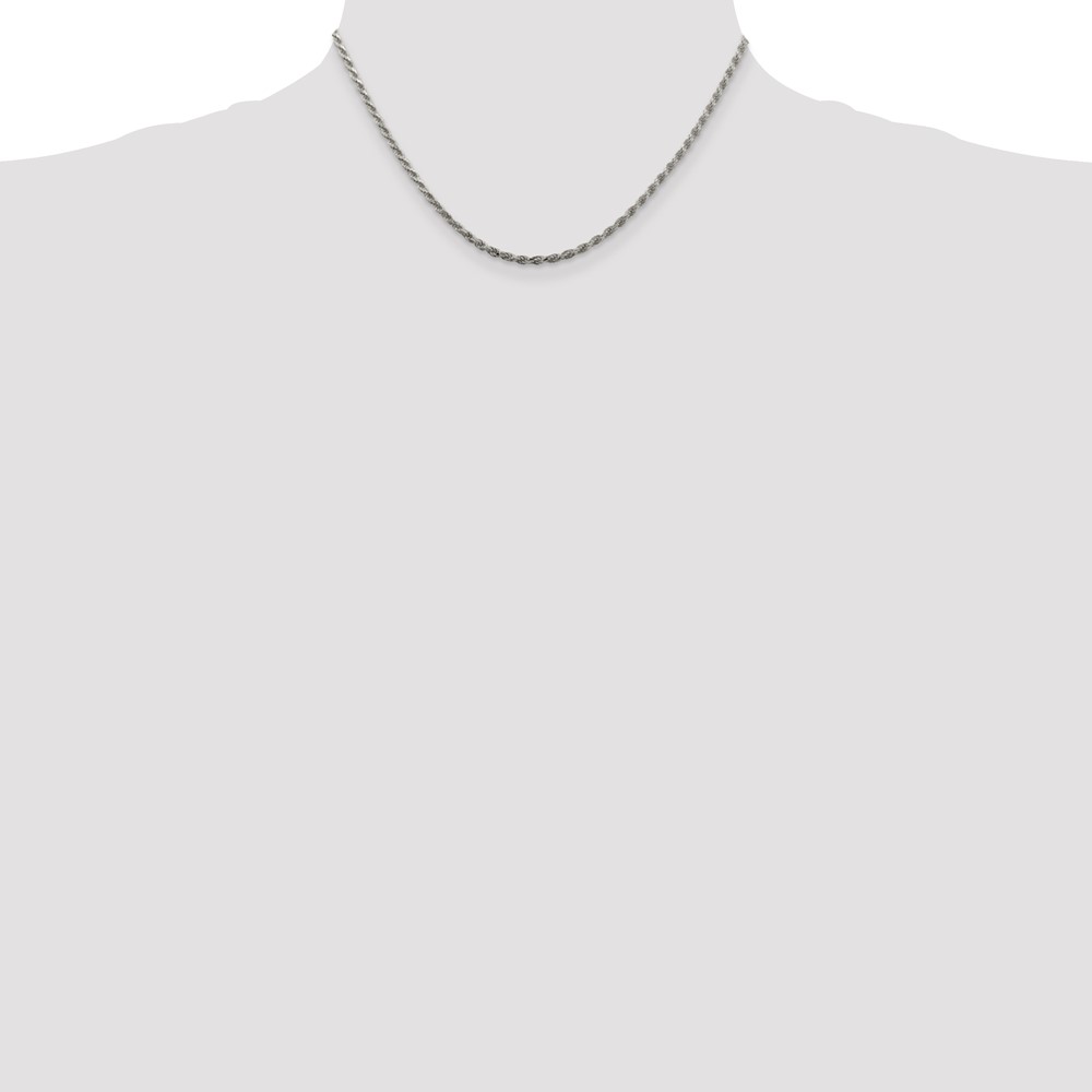 Sterling Silver 2.25mm Diamond-cut Rope Chain (QDC050-16)