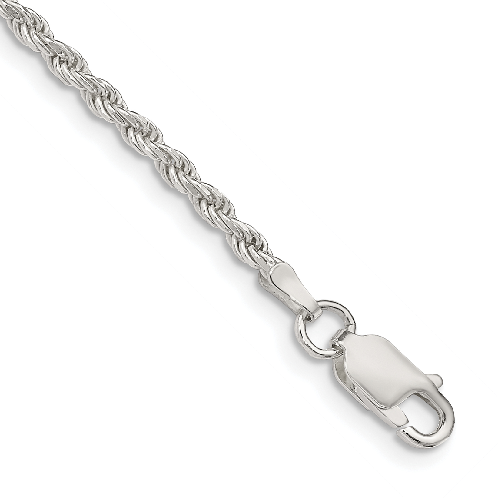Sterling Silver 2.25mm Diamond-cut Rope Chain (QDC050-7)