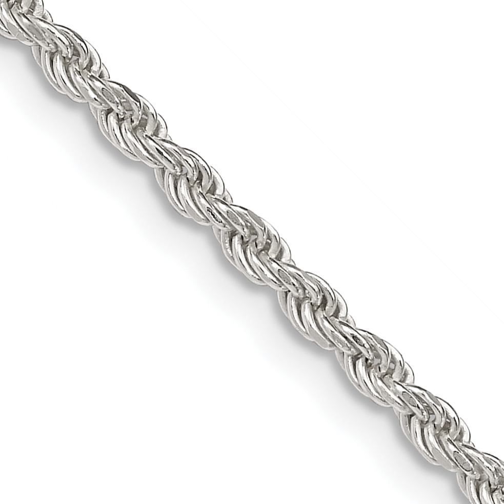 Sterling Silver 2.25mm Diamond-cut Rope Chain (QDC050-16)