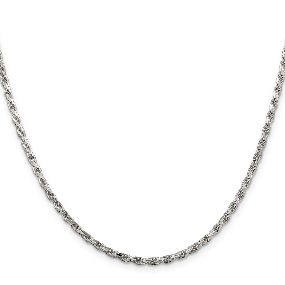 Sterling Silver 2.5mm Diamond-cut Rope Chain (QDC055-16)