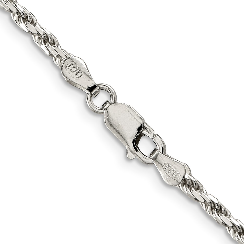 Sterling Silver 2.5mm Diamond-cut Rope Chain (QDC055-16)