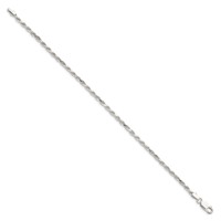 Sterling Silver 2.5mm Diamond-cut Rope Chain view 2