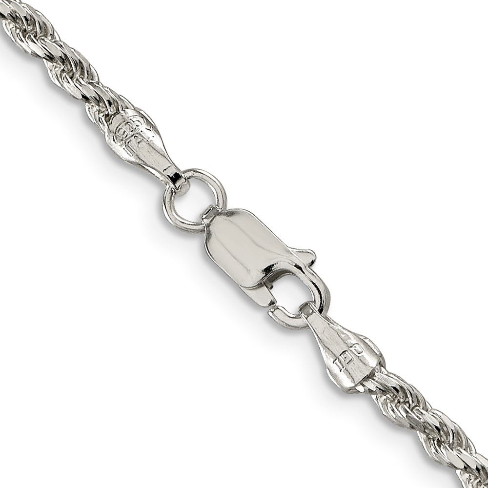 Sterling Silver 2.75mm Diamond-cut Rope Chain (QDC060-36)