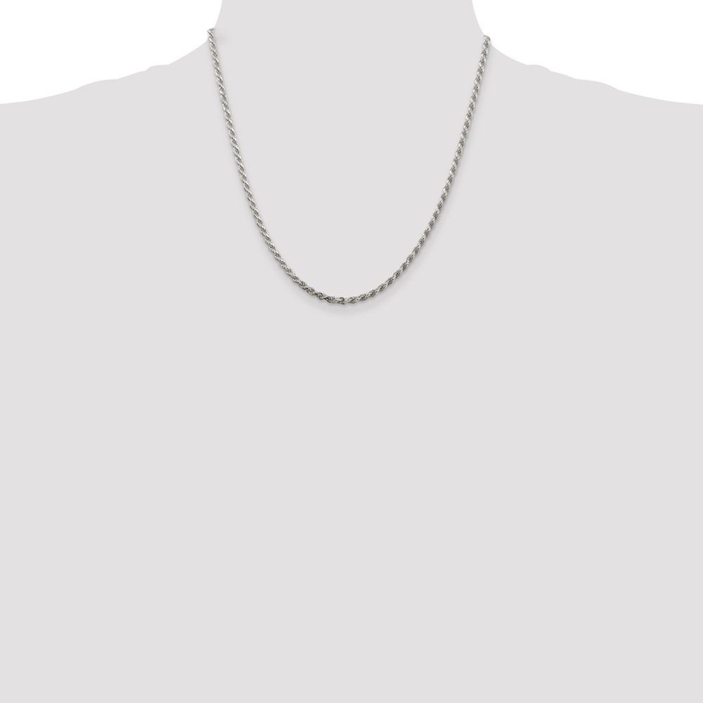 Sterling Silver 2.75mm Diamond-cut Rope Chain (QDC060-20)