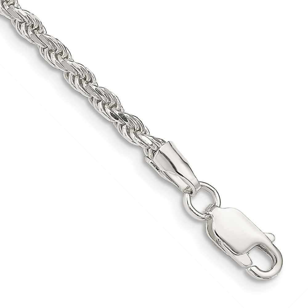 Sterling Silver 2.75mm Diamond-cut Rope Chain (QDC060-7)