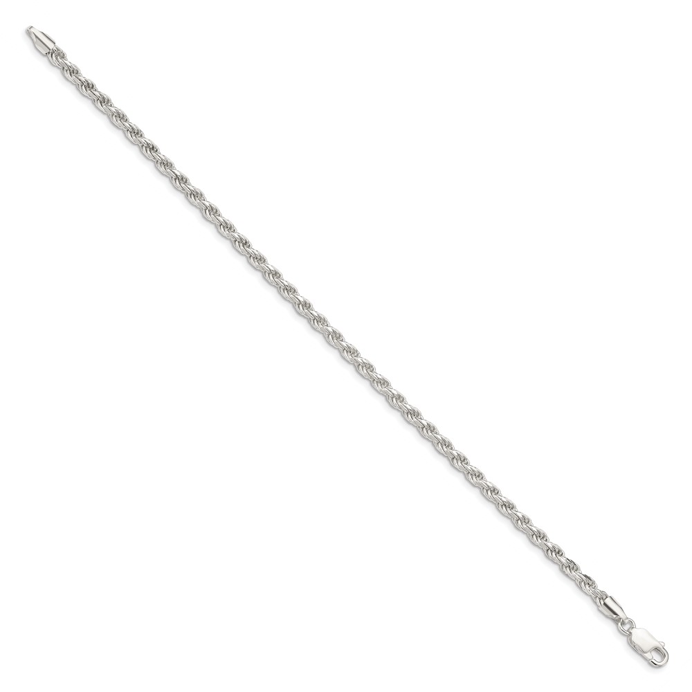 Sterling Silver 3.2mm Diamond-cut Rope Chain (QDC070-9)