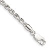 Sterling Silver Solid Diamond-Cut Rope Chain 3.2-9mm 7-36″ (Thick)