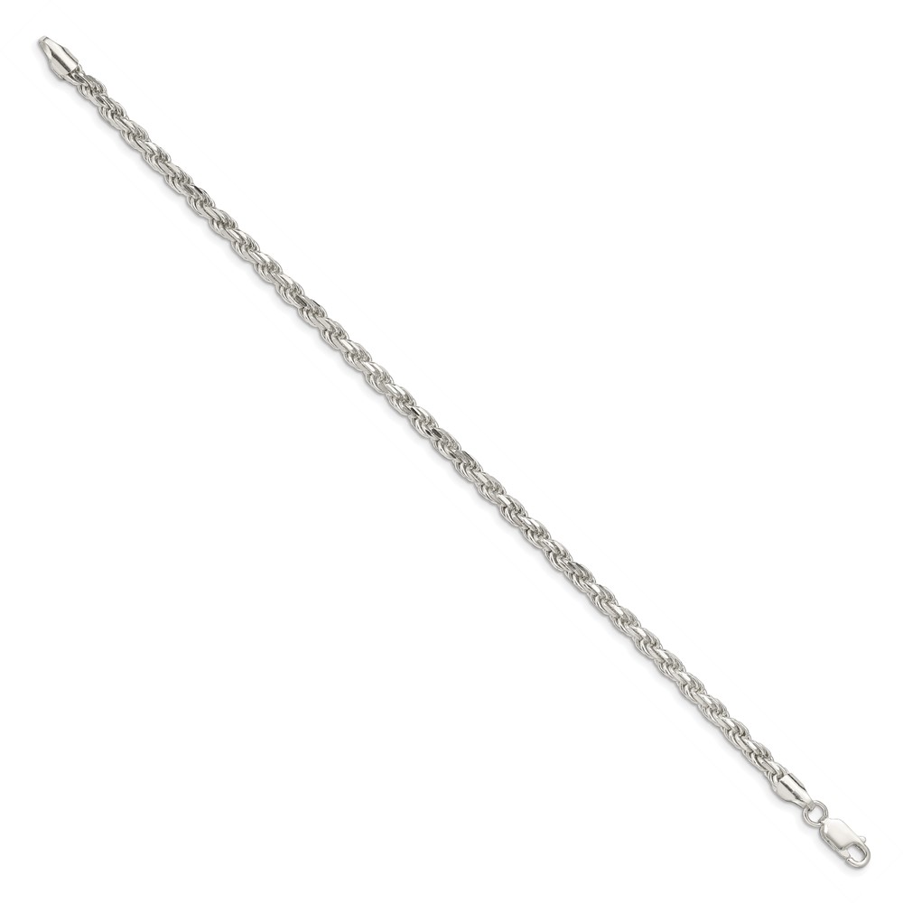 Sterling Silver 3.75mm Diamond-cut Rope Chain (QDC080-8)