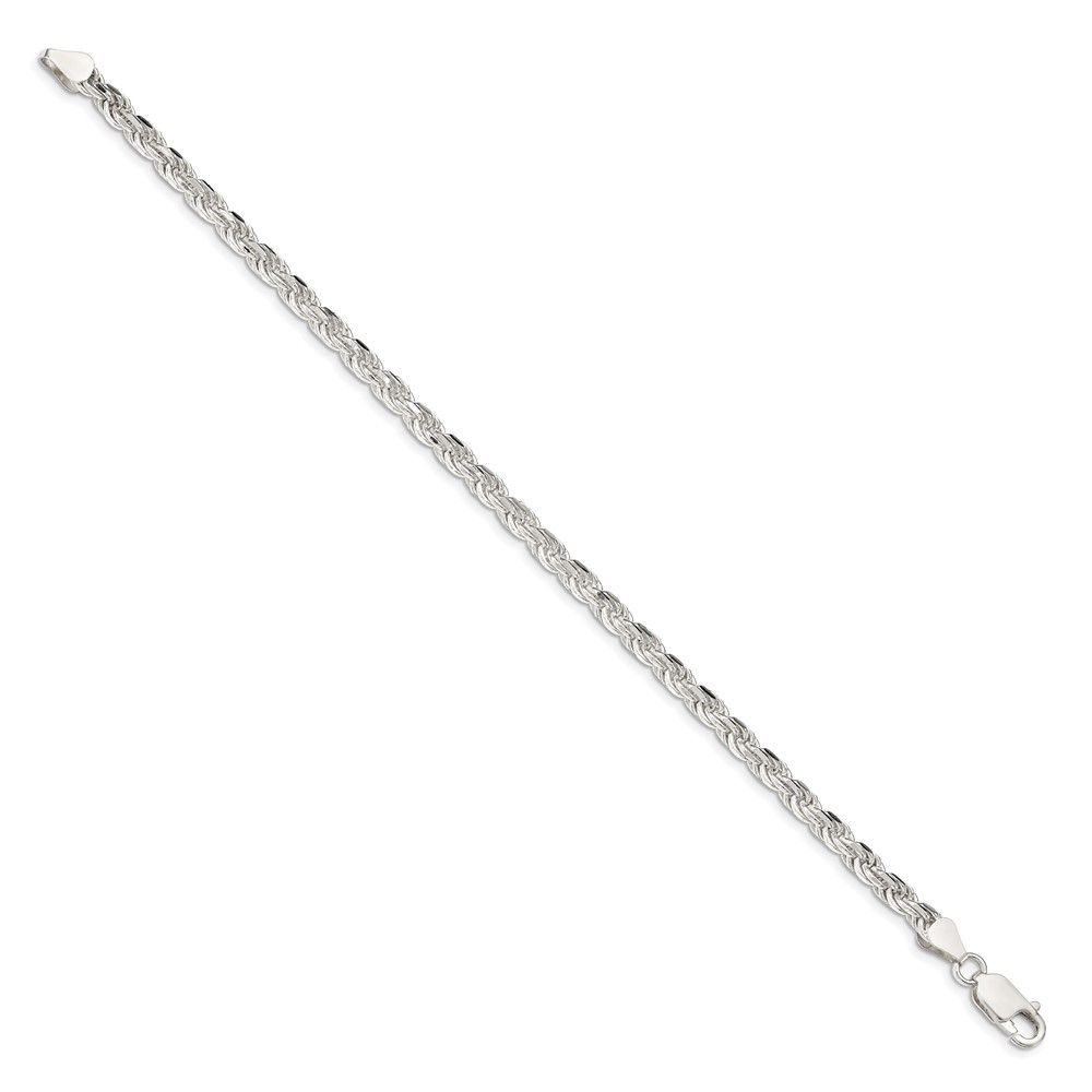 Sterling Silver 4.25mm Diamond-cut Rope Chain (QDC090-8)