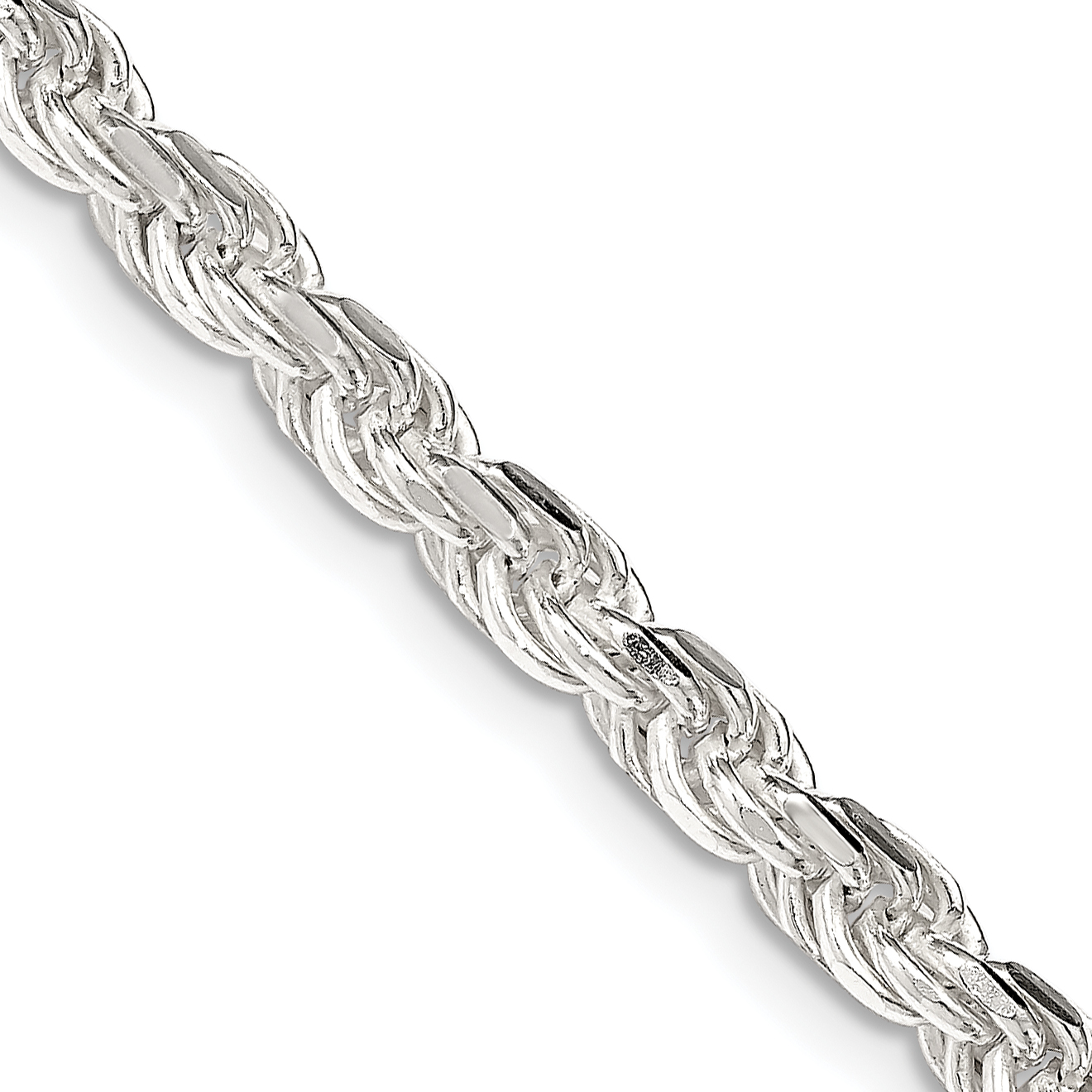 Ss Diamond Cut Rope Chain 26