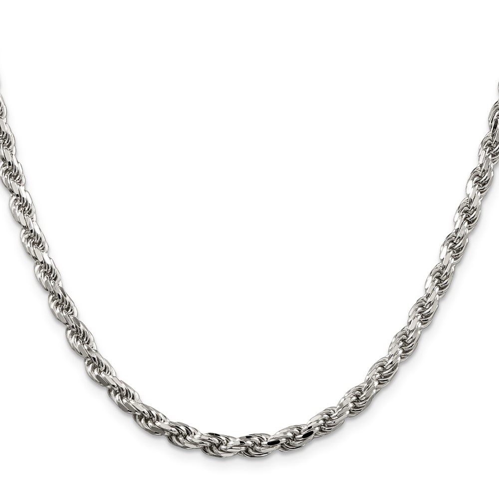 Sterling Silver 4.6mm Diamond-cut Rope Chain (QDC100-20)