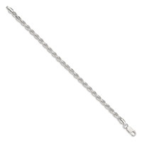 Sterling Silver 4.6mm Diamond-cut Rope Chain view 2