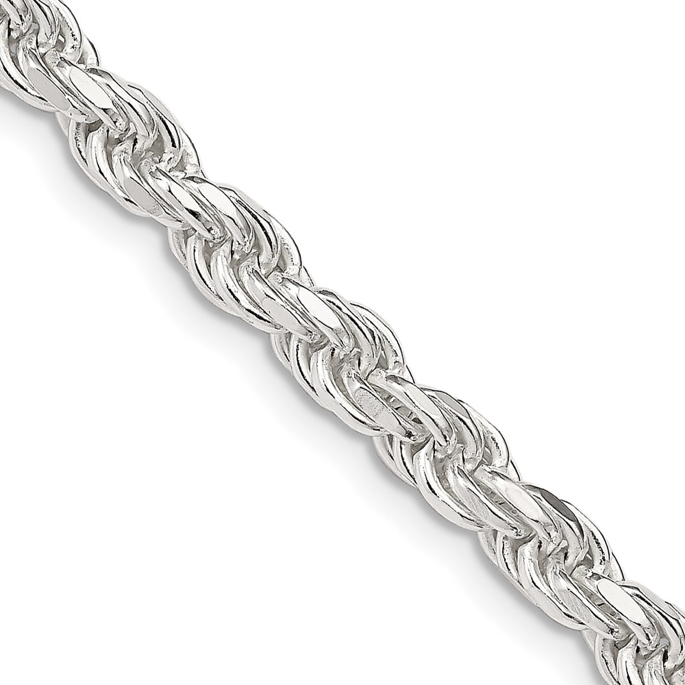 Sterling Silver 4.6mm Diamond-cut Rope Chain (QDC100-16)