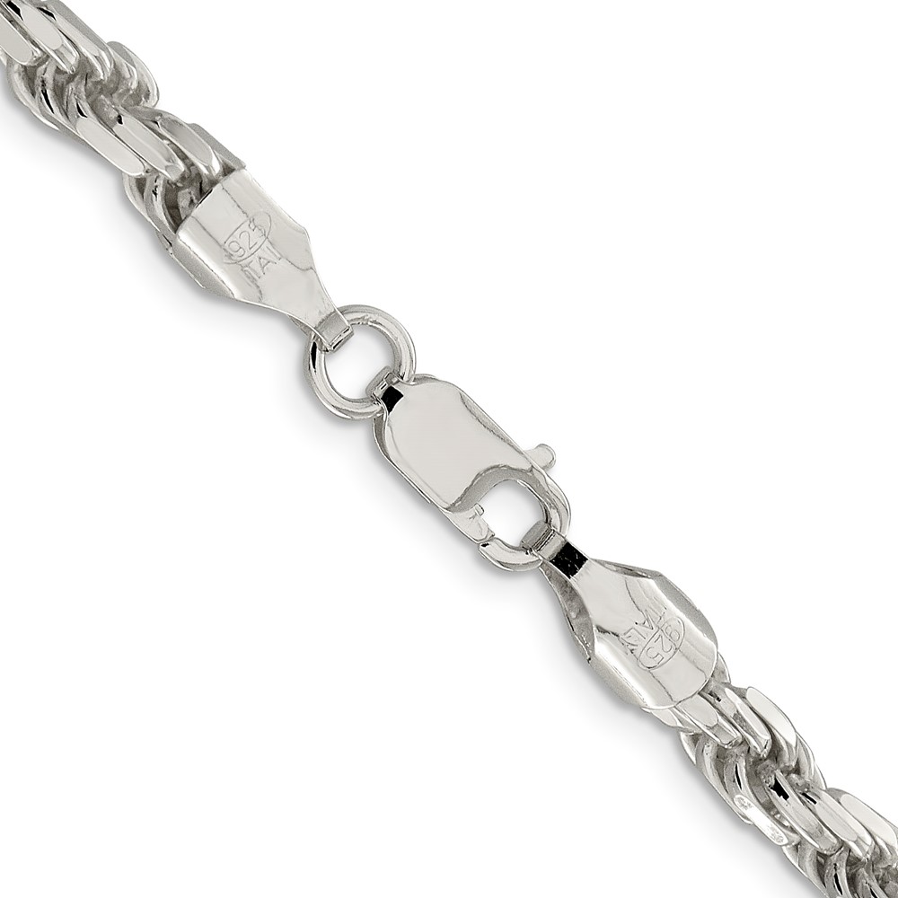 Sterling Silver 5.75mm Diamond-cut Rope Chain (QDC120-30)