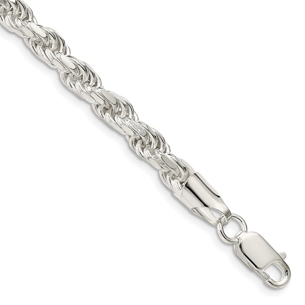 Sterling Silver 5.75mm Diamond-cut Rope Chain (QDC120-8)