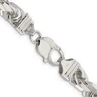 Sterling Silver 9.0mm Diamond-cut Rope Chain view 3