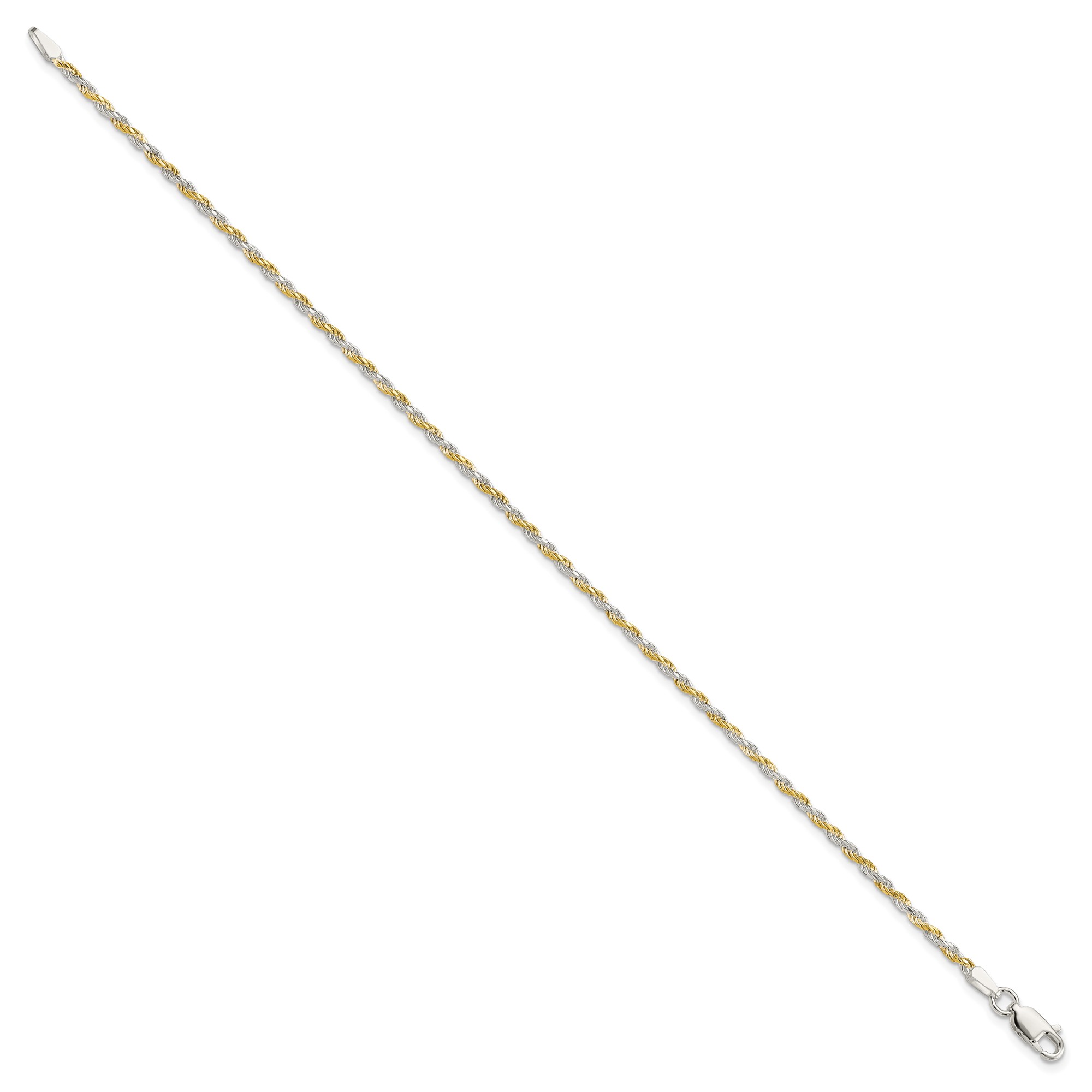 925 Sterling Silver 1.85-3.5mm Rope Chain Necklace 7-30 Inch Mens Womens