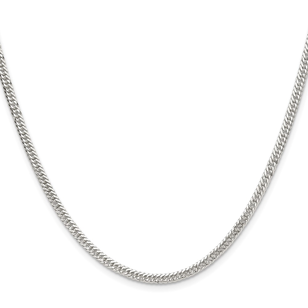 Sterling Silver Polished 3.0mm Double Diamond-cut Curb Chain (QDD060-16)