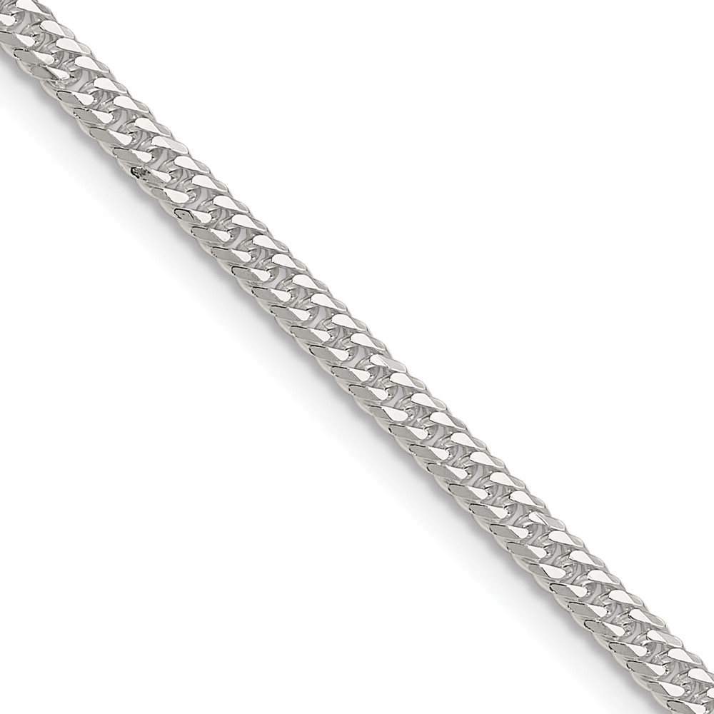 Sterling Silver Polished 3.0mm Double Diamond-cut Curb Chain (QDD060-16)