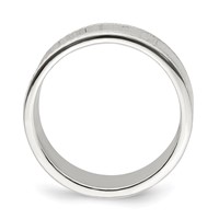 Sterling Silver 7mm Flat with Rope Edge Size 5 Band view 2