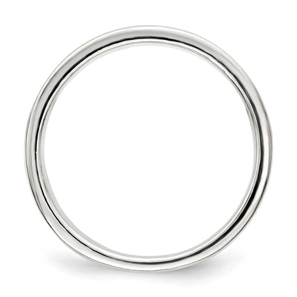 Sterling Silver 8mm Flat with Rope Edge Size 8 Band (QDEB080-8)