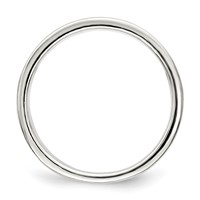 Sterling Silver 8mm Flat Band with Rope Edge view 2