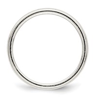 Sterling Silver 9.5mm Flat Band with Rope Edge - Size 6 view 2