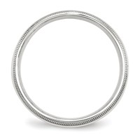 Sterling Silver 5mm Comfort Fit Double Milgrain Band view 2