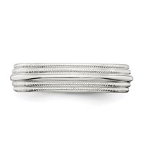 Sterling Silver 5mm Comfort Fit Double Milgrain Band view 4