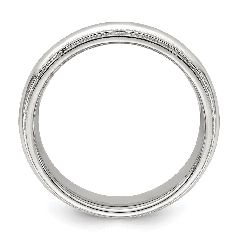 Sterling Silver 6mm Comfort Fit Double Milgrain Size 10 Band (QDMC060-10)