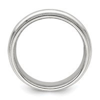 Sterling Silver 6mm Comfort Fit Double Milgrain Band - Size 4 view 2