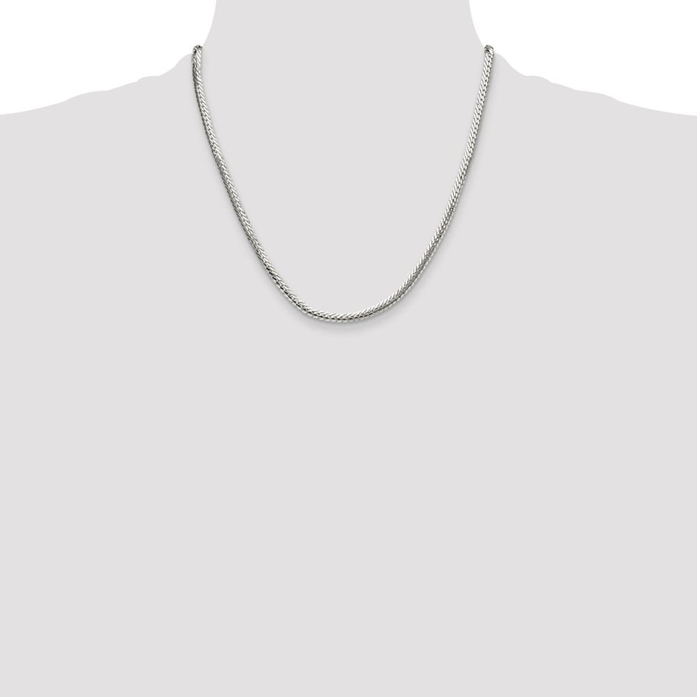 Sterling Silver Polished 4.1mm Double Oval Flat Chain (QDOF080-20)