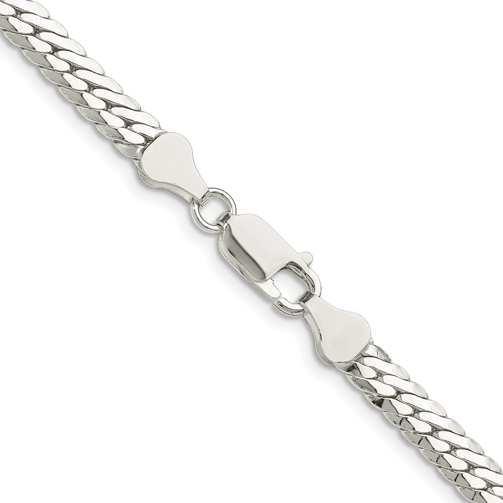 Sterling Silver Polished 5.1mm Double Oval Flat Chain (QDOF100-24)