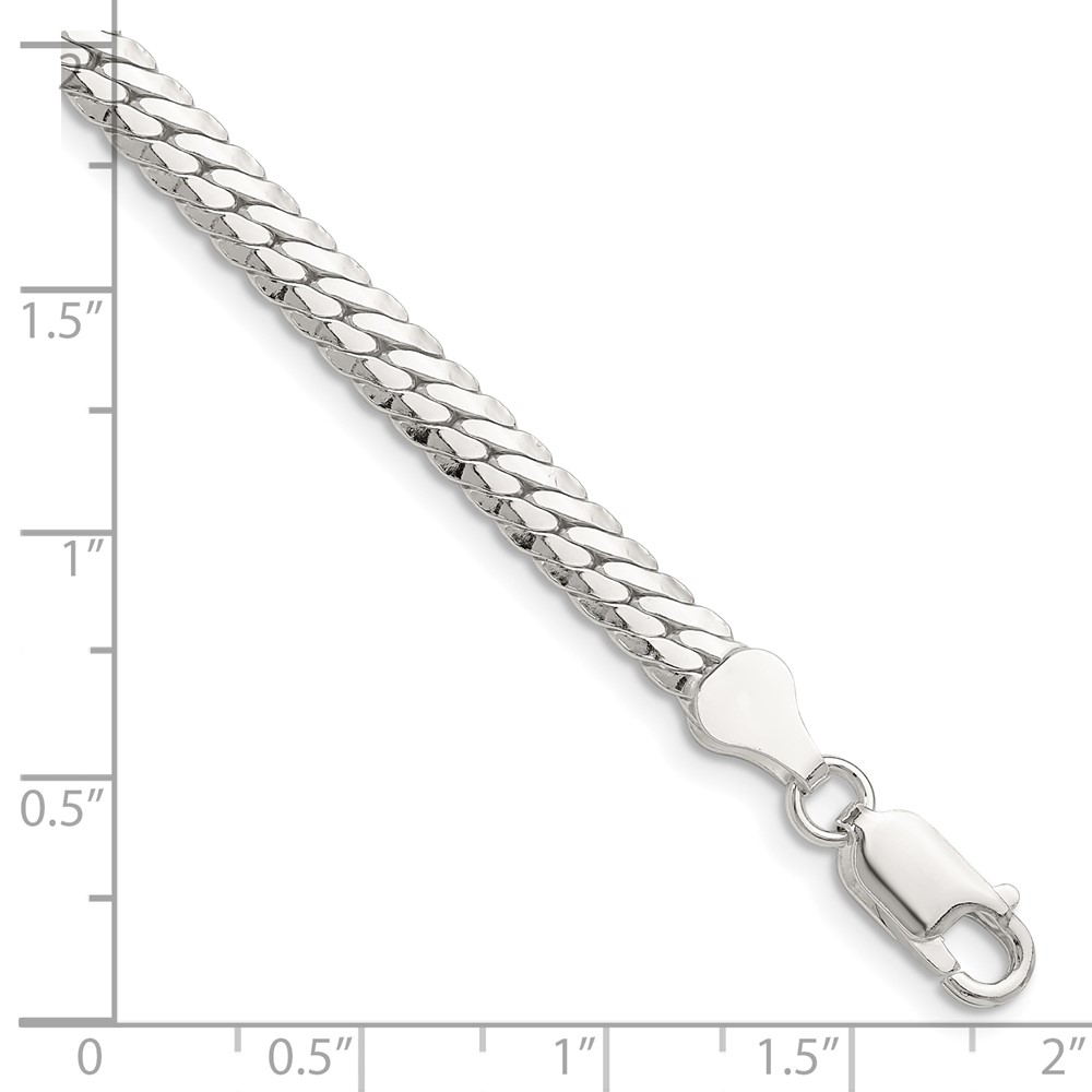 Sterling Silver Polished 5.1mm Double Oval Flat Chain (QDOF100-8)