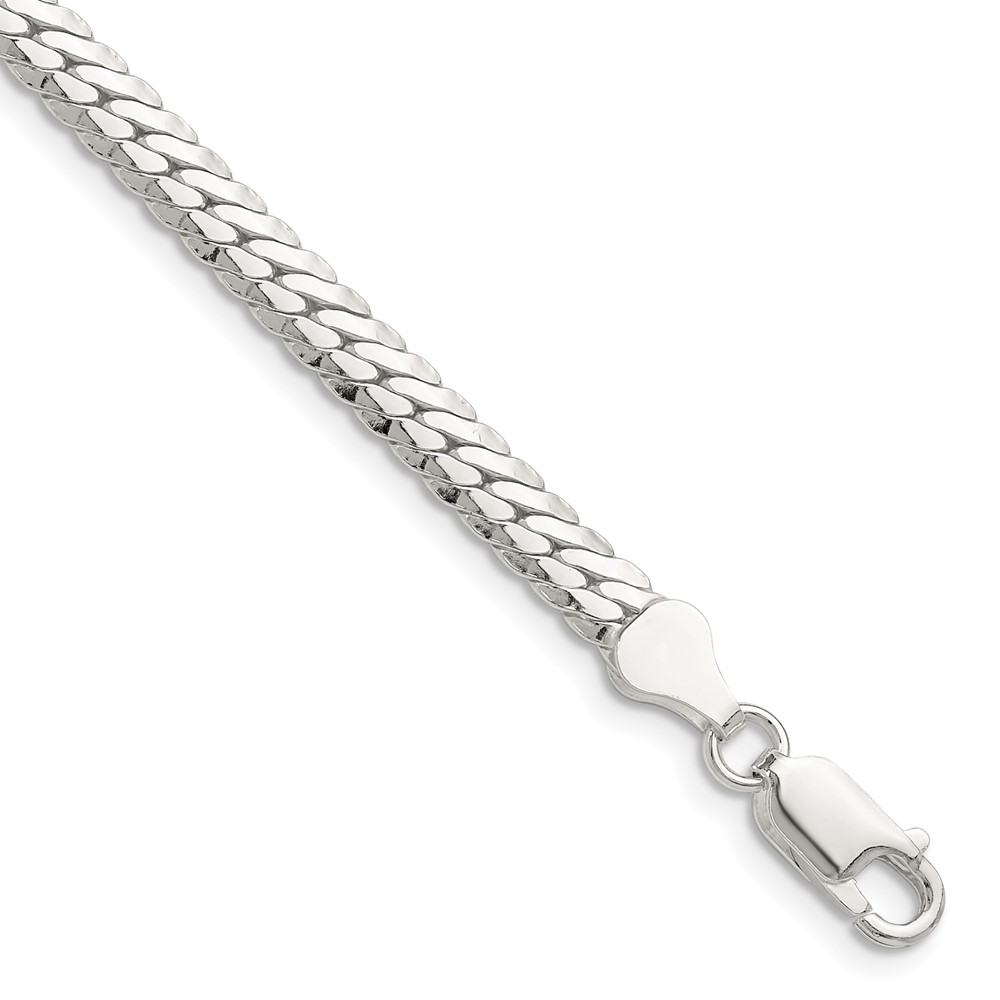Sterling Silver Polished 5.1mm Double Oval Flat Chain (QDOF100-8)
