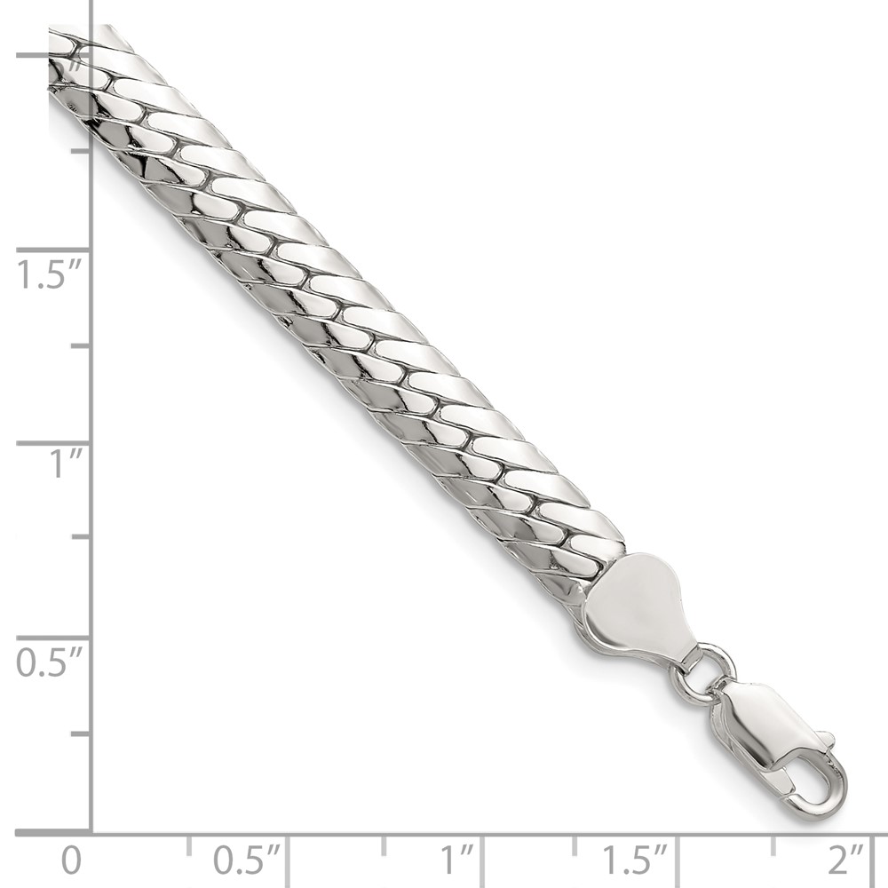Sterling Silver Polished 6.25mm Double Oval Flat Chain (QDOF120-8)