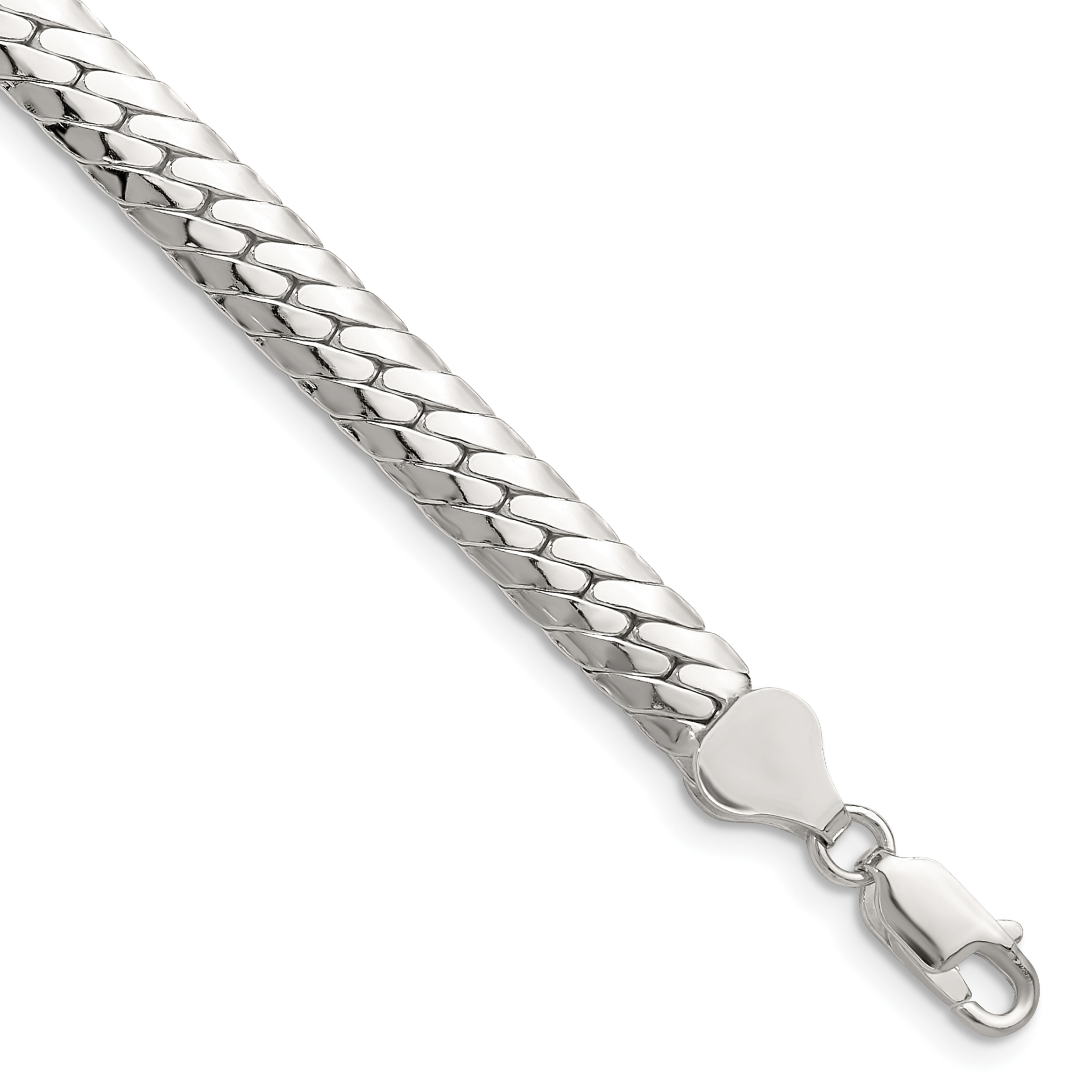 Sterling Silver Polished 6.25mm Double Oval Flat Chain (QDOF120-8)