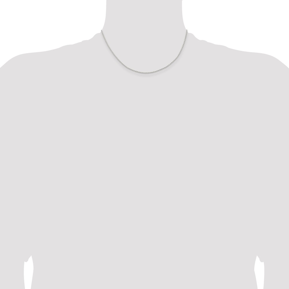 Sterling Silver 1.3mm Solid Rope Chain (QDR025-16)