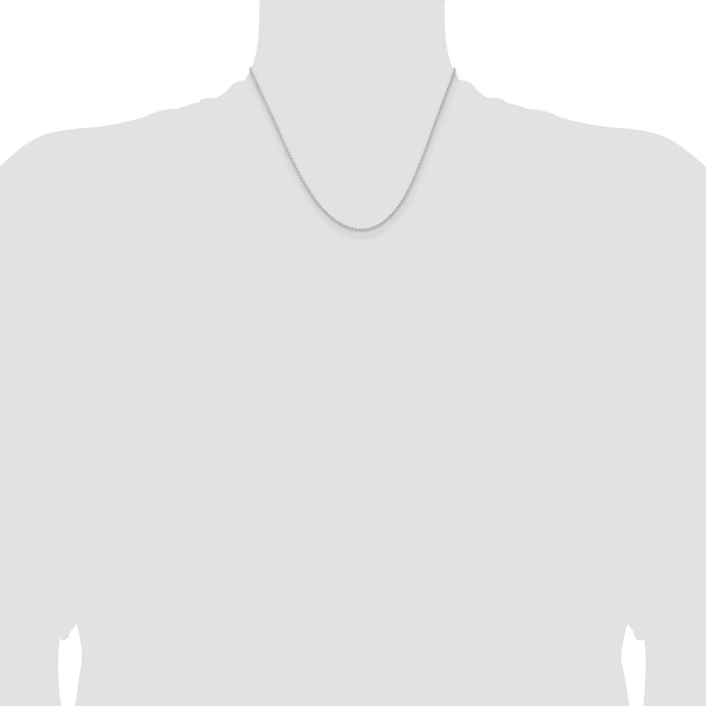Sterling Silver 1.3mm Solid Rope Chain (QDR025-18)
