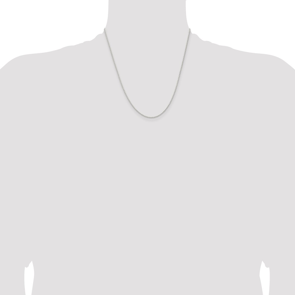 Sterling Silver 1.3mm Solid Rope Chain (QDR025-20)