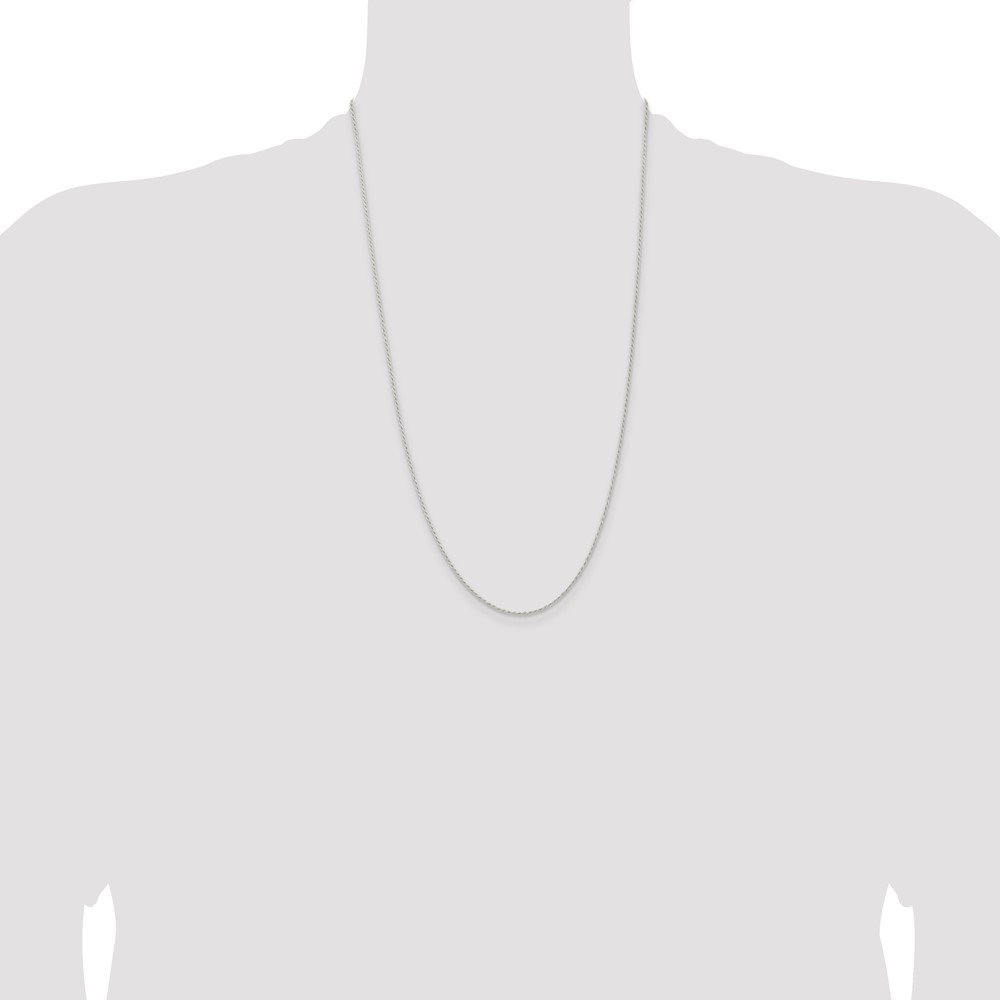 Sterling Silver 1.3mm Solid Rope Chain (QDR025-26)