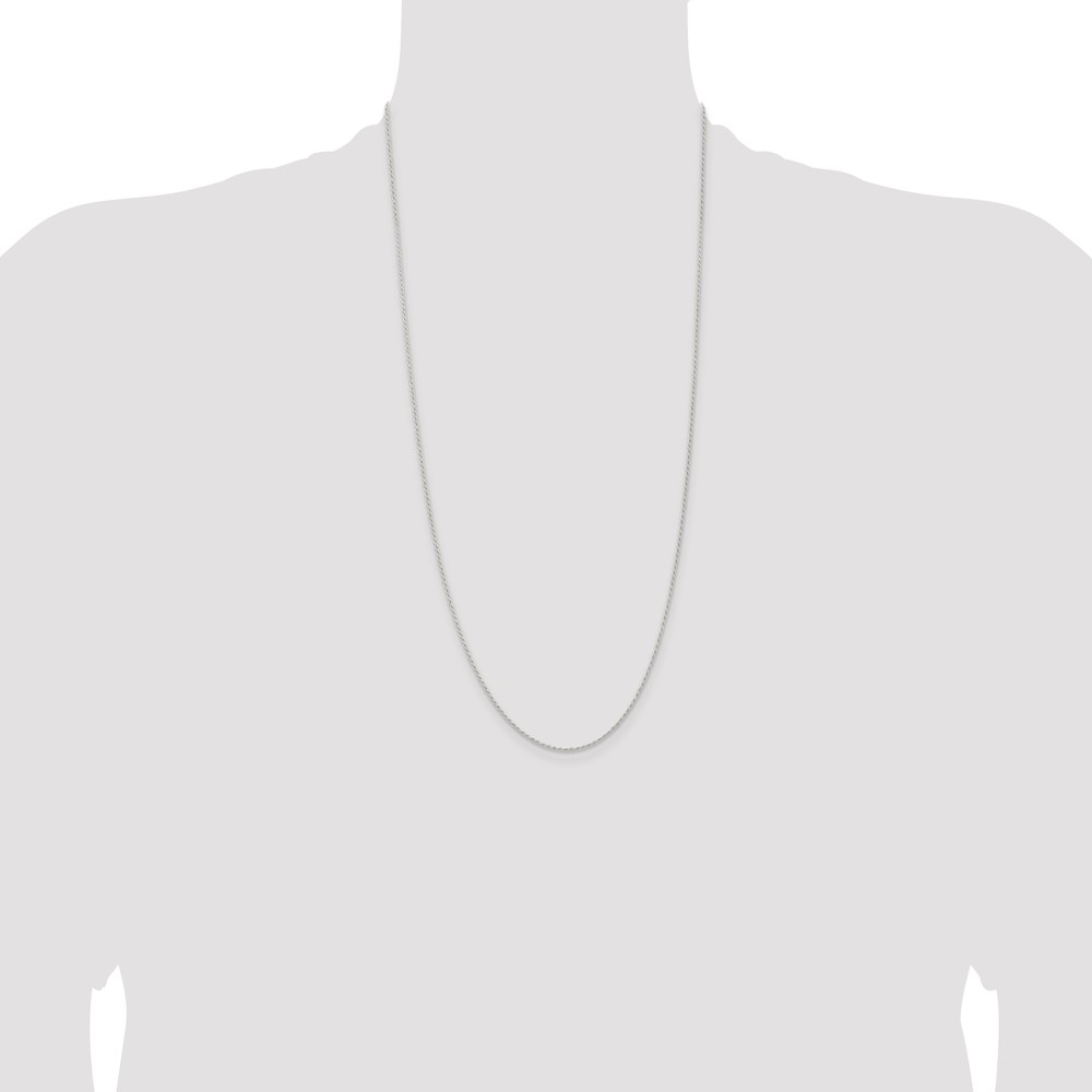 Sterling Silver 1.3mm Solid Rope Chain (QDR025-28)